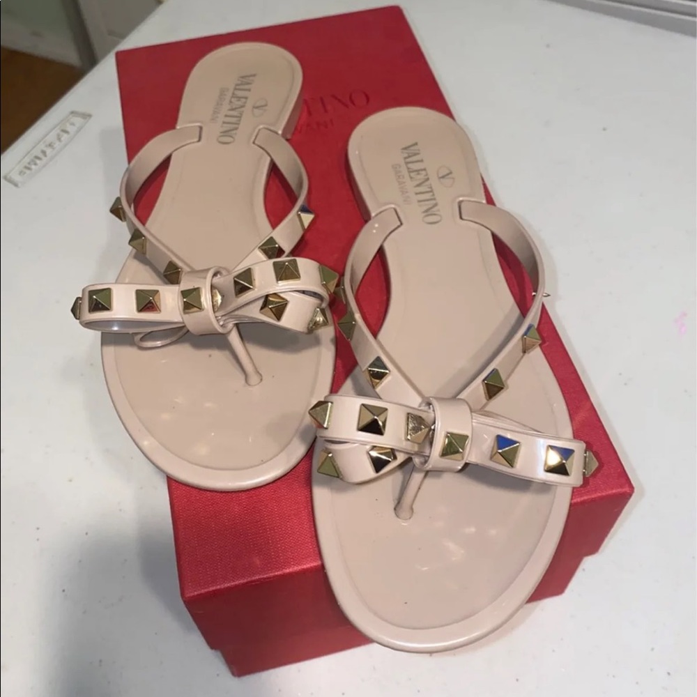 Valentino Rock Stud Bow sandals